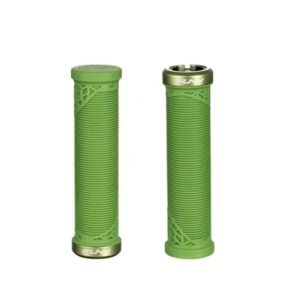 Image of Funn Hilt JR Mountain Bike Handlebar Grips with Single Lock On Clamp, Bicycle Locking 19 mm Inner Diameter, Short For Youth, Girls and Boys (Green)