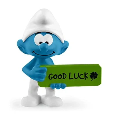 Image of SCHLEICH 20829 Good luck Smurf Pre School Smurfs Toy Figurine for children aged 3+