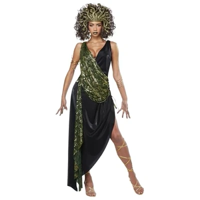 Image of Womens Sedusa Costume with Snake Headpiece (Small)