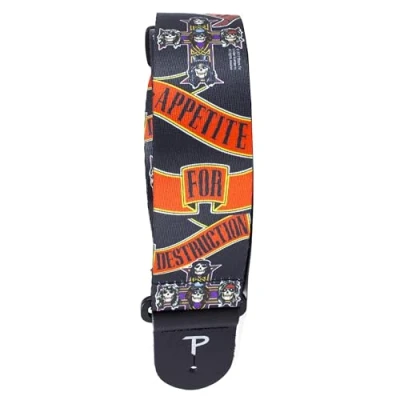 Image of Perri&#039;s Leathers LPCP 6013 Guns N Roses Polyester Guitar Strap, 39&quot; 58&quot;