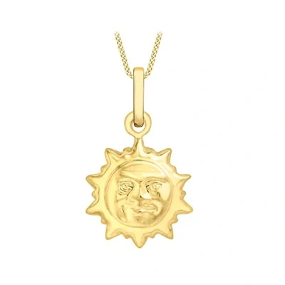 Image of Carissima Gold Women&#039;s 9 ct Yellow Sun Charm Pendant