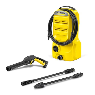 Image of Kärcher K 2 Classic Pressure Washer, Pressure: max. 110 bar, Flow Rate: 360 l/h, Area Coverage: 20 m²/h, Water Filter, Weight: 3.4 kg, high Hose and Gun, one Way Spray Lance, Dirt Blaster