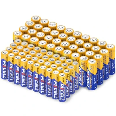 Image of PKCELL 40 x AA &amp; AAA Batteries, 1.5V Carbon Combo Pack Batteries for Keyboards Clocks Remote Controls, 80