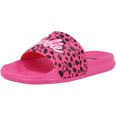Image of Barbie Girls Pink Sliders Pool Beach Shoes Official Merchandise (Pink, UK Footwear Size System, Little Kid, Numeric Range, Medium, 10, 11)