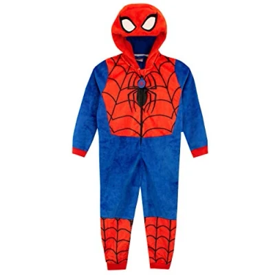 Image of Marvel Boys Spiderman Onesie Blue Age 9 to 10 Years