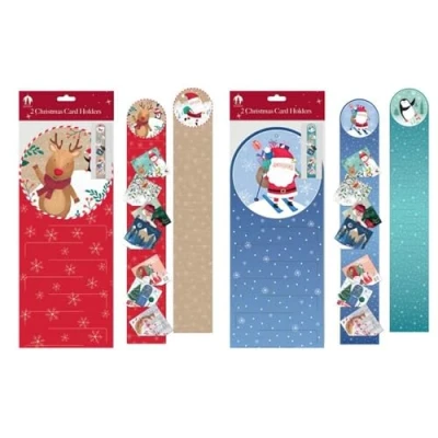 Image of 4 Cute Christmas Xmas Card Holders (Each Holds 30 Cards)