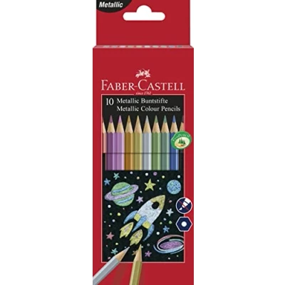 Image of Faber Castell 201583 Metallic Colour Pencil (Pack of 10)