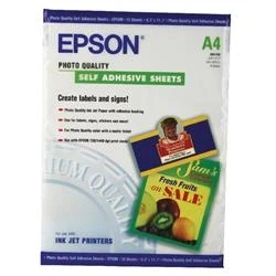 Image of Epson White Photo Paper Self Adhesive 167gsm (10 Pack)