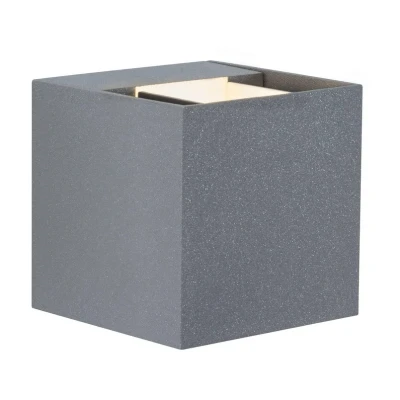 Image of Paulmann Cybo LED outdoor wall light, 2,700 K, 8 x cm, grey