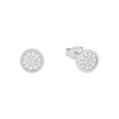 Image of s.Oliver stud earrings 925 sterling silver ladies earrings, with cubic zirconia synth, 0.8 cm, silver, Comes in jewelry gift box, 9079155