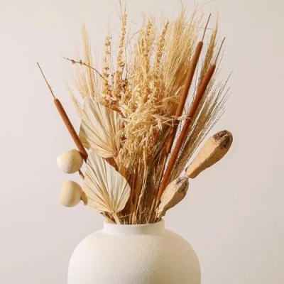 Image of Fox Ball Mahogany Dried Flower Bouquet 50cm Flowers for Vase Home Décor Accessories Living Room Decorative Arrangements Neutral Colours Windowsill