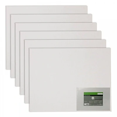 Image of Daler Rowney Simply Canvas Panel, Medium Grain, 250 gsm, 8.3 x 11.7in 21 29.7 cm, White