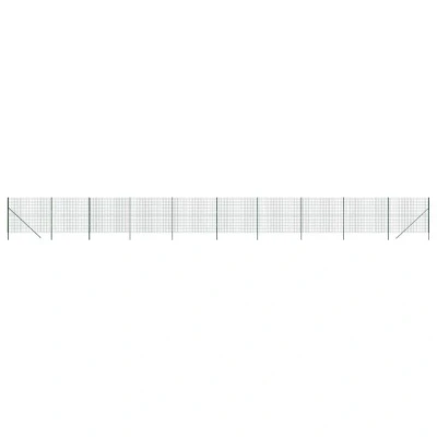 Image of vidaXL Wire Mesh Fence Green 2x25 m Galvanised Steel
