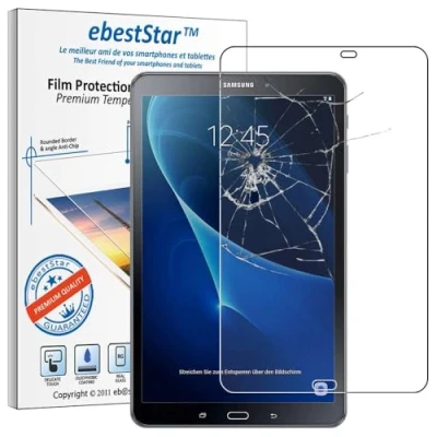 Image of ebestStar compatible with Samsung Galaxy Tab A6 Screen Protector A 10.1 (2018, 2016) T580 T585 Premium Tempered Glass, Film Shatterproof, 9H 3D Bubble Free [Tab: 254.2 x 155.3 8.2mm 10.1&quot;]