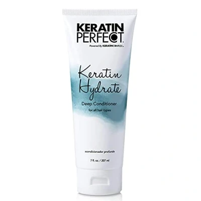 Image of Keratin Perfect Hydrate Deep Conditioner For All Hair Types Restores Moisture and Elasticity Promotes Healthy Scalp Unique Protein Blend Helps Retain 7 oz/207 ml