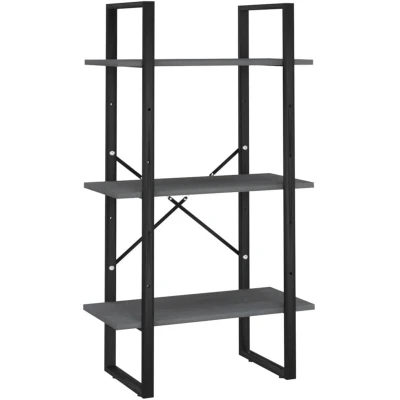 Image of vidaXL Storage Shelf Grey 60x30x105 cm Solid Pine Wood