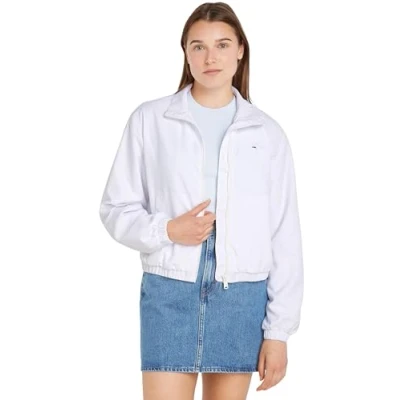 Image of Tommy Jeans Women Jacket Windbreaker for Transition Weather, White (White), XL