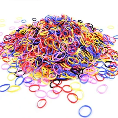 Image of 1000 PCS Mini Rubber Bands,MORGLES Small Elastic Hair Bands for Kids(Multi colored)
