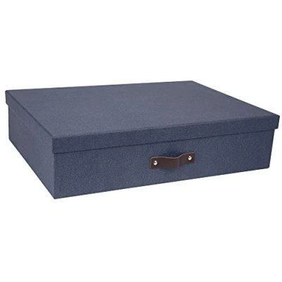 Image of Bigso Box of Sweden Small Storage with 12 Compartments Fabric Organiser for Shelves or Drawers Drawer Underwear, Socks, Jewellery, etc. Blue