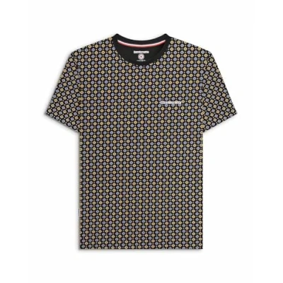 Image of Lambretta Mens Printed T Shirt Tee Top Black/Gold XL