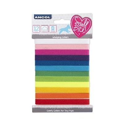 Image of Ancol 1 Card Of 12 Whelping Collars Size 10Mm X 23Cm