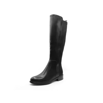Image of Fashion Thirsty Womens Over The Knee Thigh High Stretch Pull On Low Flat Heel Boots Ladies Stretchy Gusset Riding Winter Outdoors Comfort Boot Shoes