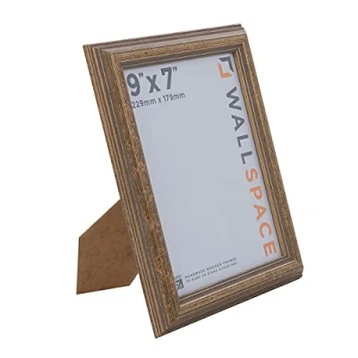 Image of Wall Space 9x7 Gold Frame Antique Picture Frames 9 x 7 inch Photo Wooden All are made from SOLID WOOD and have REAL GLASS