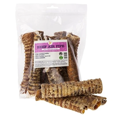 Image of JR Pet Products 400g Beef Air Pipe Trachea 100% Natural Traditional Dog Treat Chew Supplied