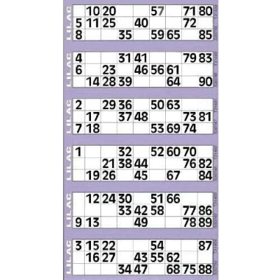 Image of Thomas &amp; Anca Club Supplies Ltd 6000 6 to View Bingo Flyers Tickets (Lilac)
