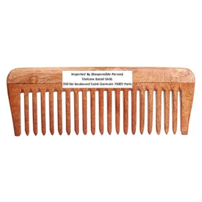 Image of SVATV HANDCRAFTED NEEMWOOD COMB FOR DETANGLING HAIR THICK, CURLY AND WAVY HAIR, NON STATIC ECO FRIENDLY WITH WIDE TOOTH GROOMING (N 48)