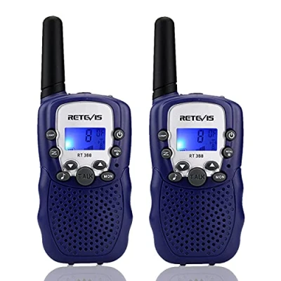 Image of Retevis RT388 Walkie Talkies for Kids, Long Range VOX Flashlight Toy Gift 3 12 Years Old Boys, Birthday Children, Family, Camping (1 Pair, Navy Blue)