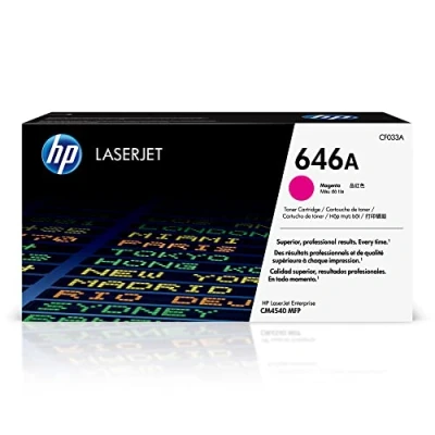 Image of HP CF033A 646A Original LaserJet Toner Cartridge, Magenta, Single Pack