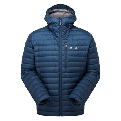 Image of Rab Men&#039;s Microlight Alpine Down Jacket for Trekking, Climbing, &amp; Skiing Tempest Blue X Large