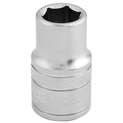 Image of Draper 6 Point Metric Socket, 1/2&quot; Sq. Dr., 12mm