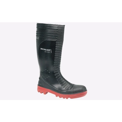 Image of Dunlop Acifort Ribbed Safety Mens Black Size UK 6