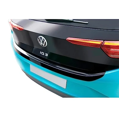 Image of ABS Rear bumper protector compatible with Citroën Jumpy (Dispatch)/Spacetourer &amp; Peugeot Expert/Traveller Toyota Proace 9/16 Opel Vivaro/Zafira Life 19 Fiat Scudo 22 Gloss black &#039;Ribbed&#039;