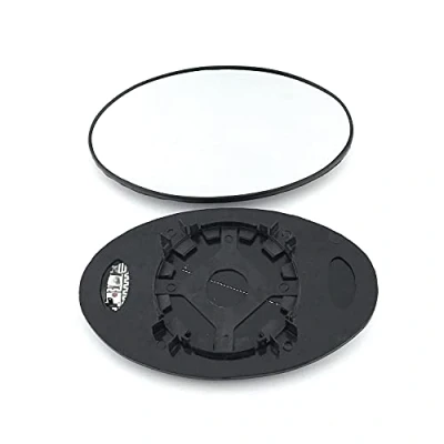 Image of Clip on Heated Base Convex Wing Mirror Glass fits MINI COOPER 2001 to 2006 Left Passenger Side