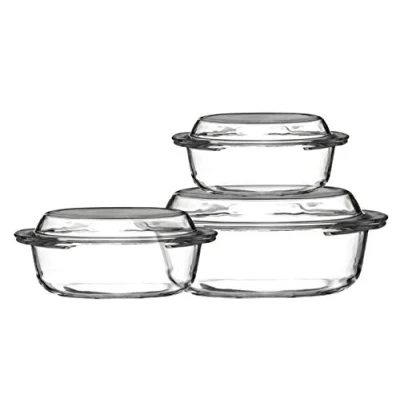 Image of Premier Housewares Casserole Glass Dishes Set of 3