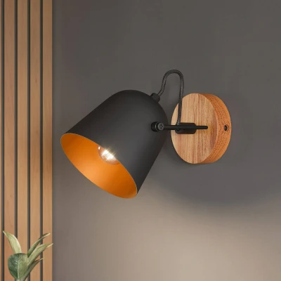 Image of Lindby Adalin wall light, black