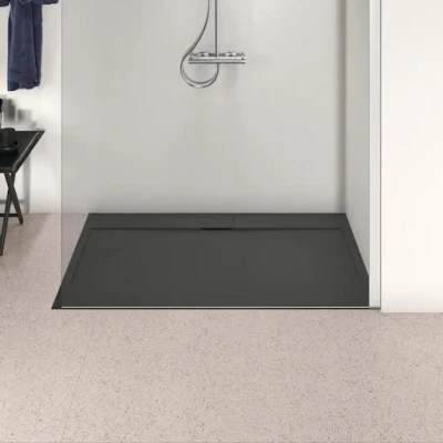 Image of Ideal Standard i.life Ultra Flat S Non Slip Shower Tray 1400 x 900mm Jet Black T5222FV