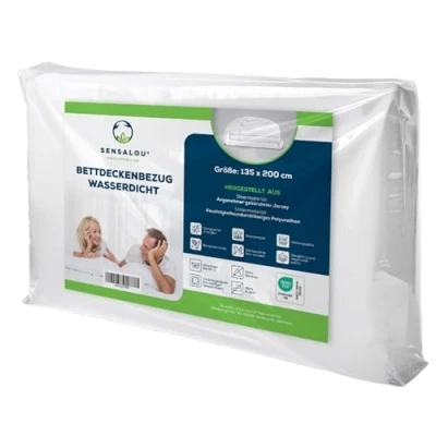 Image of Sensalou Duvets Upper Bed Blankets Incontinence Cover 135 x 200 cm Waterproof