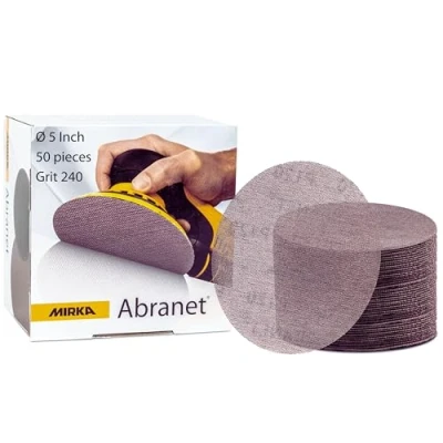 Image of Mirka 9A 232 240 5 Inch Grit Mesh Abrasive Dust Free Sanding Discs, Box of 50 Discs