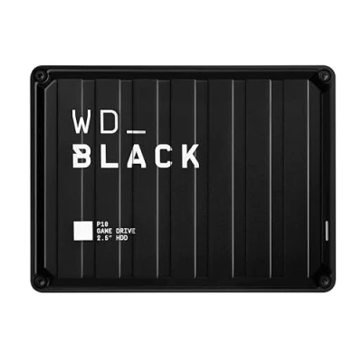 Image of WD_BLACK P10 4TB Game Drive, Portable External Hard Speeds Up to 130 MB/s, Works With Console, PC, Playstation, Xbox, Save 125 games, Black