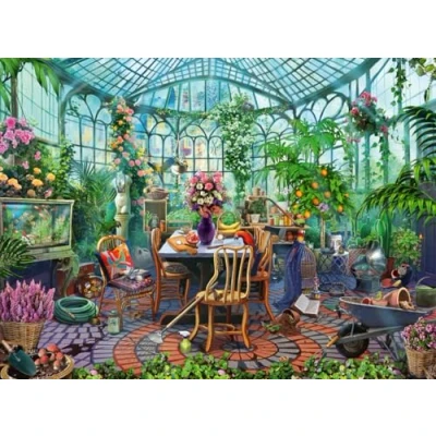 Image of Ravensburger Morning in the Greenhouse 500 Piece Jigsaw Puzzle for Adults and Kids Age 10 Years Up