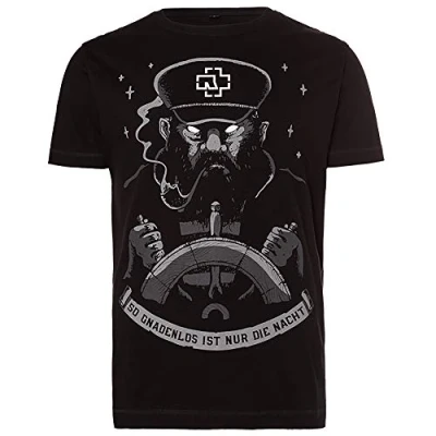 Image of Rammstein T Shirt, “Seemann, Official Band Merchandise, Fan Black, with Multicoloured Front and Back Print, XL