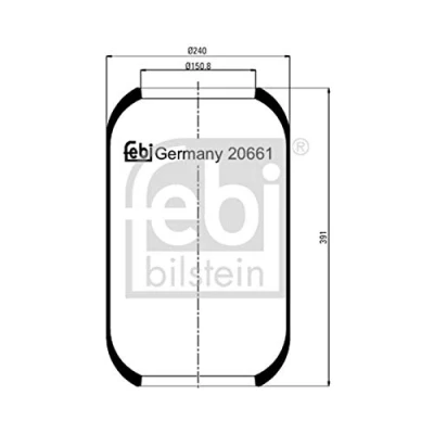 Image of 5001829866 Boot, air suspension FEBI BILSTEIN 20661