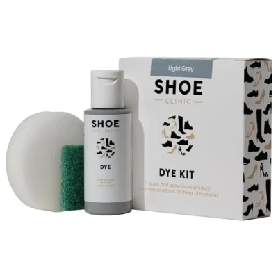 Image of Shoe Clinic Dye Kit (Light Grey) Restores The Colour of Leather, Suede, Nubuck, Fabric, Satin, and Canvas Footwear Complete
