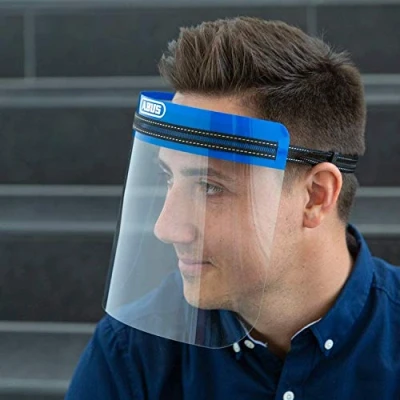 Image of ABUS Face Guard Protection with Wide Acrylic Glass Visor EN 166 Certified Washable Suitable for Glasses Wearers 1 x FaceGuard