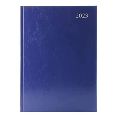 Image of Condiary Desk Diary Day Per Page Appointments A5 Blue 2023 KFA51ABU23