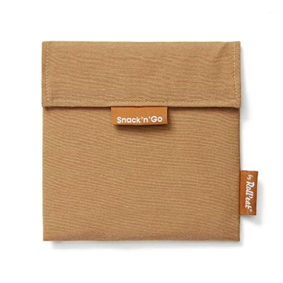 Image of Roll&#039;eat ® Reusable Snack Bag Kids Snacks Container Eco Friendly Food for Storage Brown Holder Snack&#039;n&#039;Go Nature